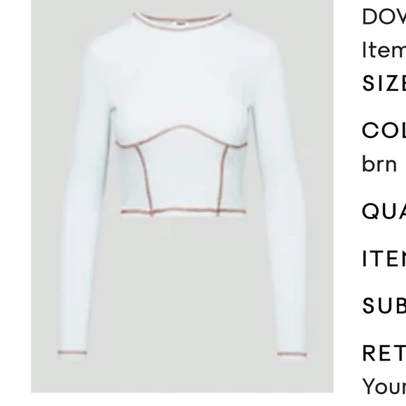 New with tags Aritzia Sunday Best
DOVE LONG SLEEVE - Picture 3 of 9